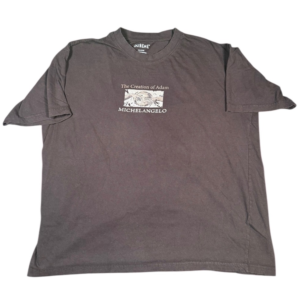 iXtreme The Creation of Adam Michelangelo Graphic T Shirt XL Brown